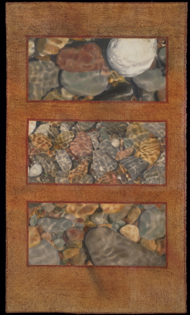 Superior Stones, 2009 :: inkjet print on canvas, colored pencil, oil pastel (36 1/2 x 21 1/2 in.)   